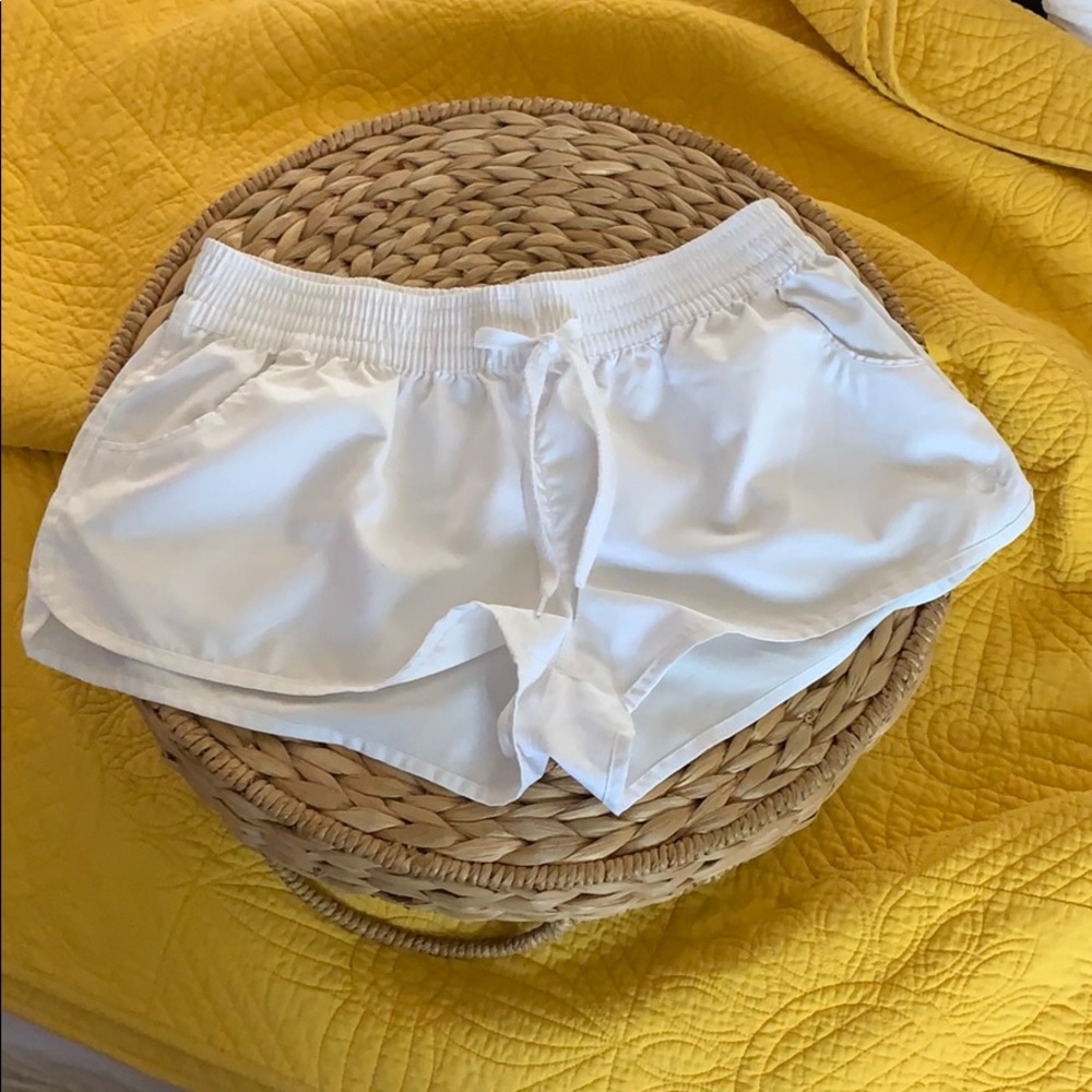 OP White Running Shorts